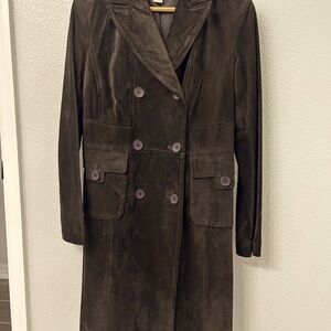 Ann Taylor Loft vintage suede double breasted coat